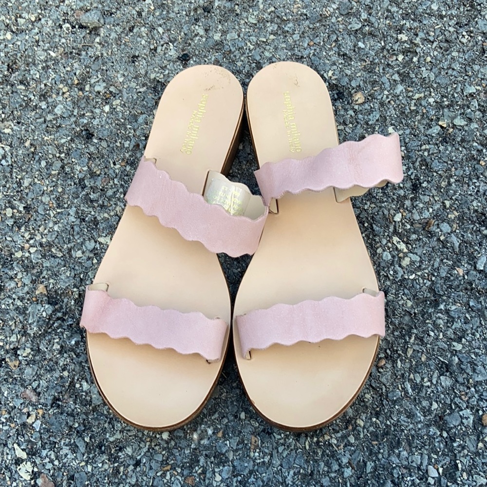 light pink slide on dress shoes